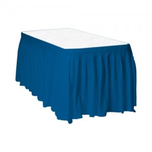 Юбка для стола синяя 73х426
