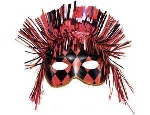 Венецианская маска Домино (красная)
