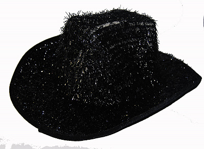 Шляпа ковбойская черная с блестками