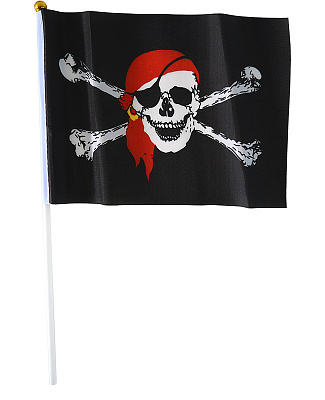 Флажок пиратский мини 20х14 см