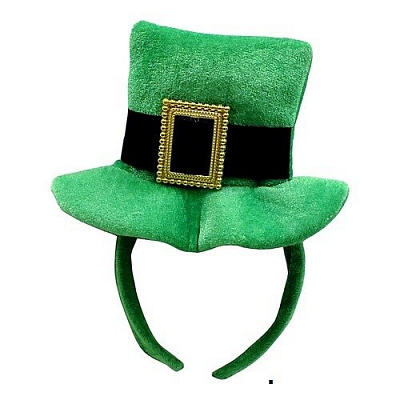 Шляпа Святого Патрика на обруче (Зеленая)