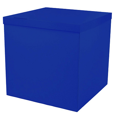 Коробка-сюрприз для кульок (синя) 70х70х70
