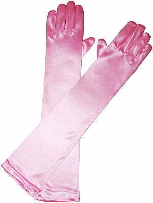 Рукавички довгі поліестер  рожеві