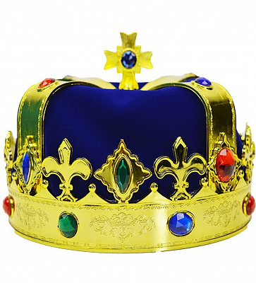 Шапка корона Царь (синяя)