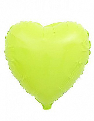 Куля фольгована 46см серце макарун (зелене)
