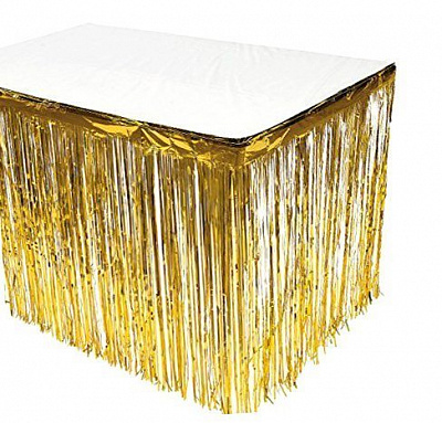 Украшение на стол фольга (золото) 3,6м