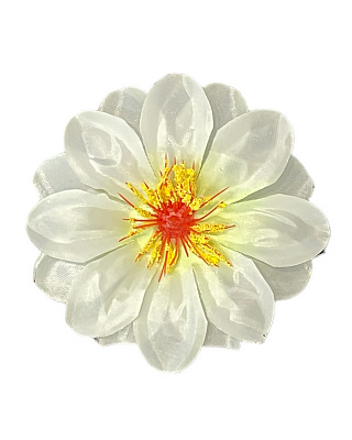 Заколка цветок гибискуса (белый)