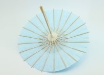 Китайский зонтик для декору 20 см (голубой)