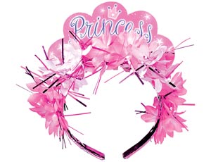 Обруч Гавайская принцесса с розовыми цветами