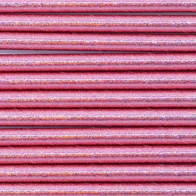 Соломинки голографічні рожеві 12 од