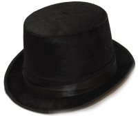 Товары для праздника|Карнавальные шляпы|Котелки и цилиндры|Цилиндр черный (велюр)