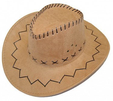 Шляпа ковбоя замшевая детская (светло-бежевая)