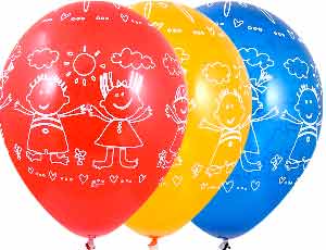Воздушный шар Дети и солнце 14"