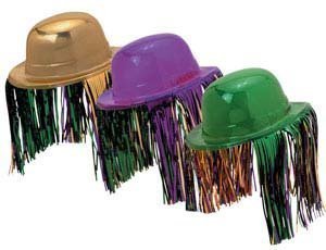 Шляпа карнавальная пластиковая с мишурой