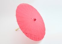 Китайский зонтик для декору 20 см (красный)