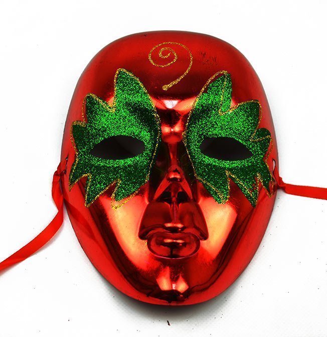 купить венецианская маска лицо (металлик с узорами) с доставкой