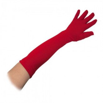 Перчатки длинные полиэстер (красные)