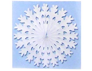Сніжинка біла 45 см (папір)