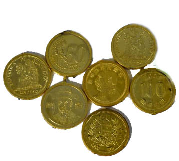 Пачка золотих монет 24 од