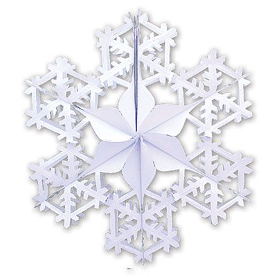 Сніжинка фольгована 90 см (біла)