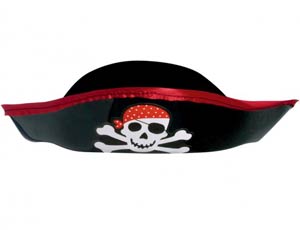 Шляпа пиратская детская на резинке