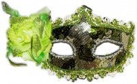 Товары для праздника|Маски карнавальные|Венецианские маски|Маска венеция Фиора (салатовая)