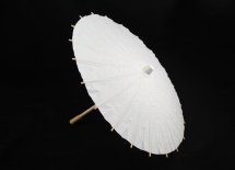 Китайский зонтик для декору 20 см (белый)