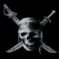 Магнит Пиратский череп (черный)