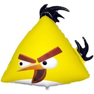 Шар фольга Angry Birds Желтая птица (фигура)