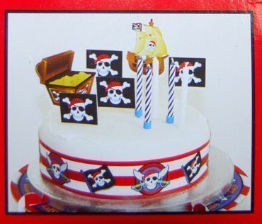 Набір д/торта пікі+свічки Пірати