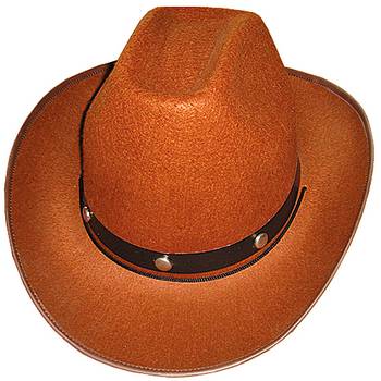 Шляпа ковбойская коричневая (средний взрослый размер)