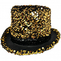 Цилиндр в пайетках (Золото)