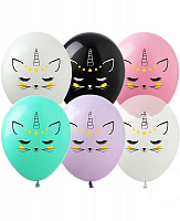 День Рождения|Единороги|Воздушный шар 30 см Котик единорог