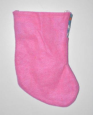 Носок новорічний (рожевий)