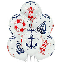 Воздушный шар 35см Морской