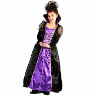 Товары для праздника|Детские карнавальные костюмы|Короли и принцессы|Костюм детский Принцесса (черно-фиолетовый)  (110-120)