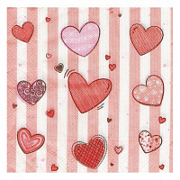 Праздники|Все на День Святого Валентина (14 февраля)|Сервировка стола|Салфетки Сердца Шарм 20 шт
