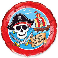 День Народження|Пираты|Повітряні кульки|Куля фольгована Піратська бухта