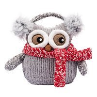Новогодняя Сова в наушниках 19см Новогодняя Сова в наушниках 19см