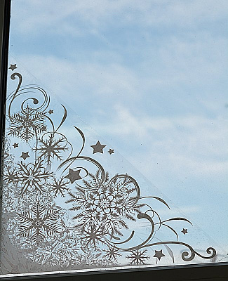 Наклейка на вікно Зимові візерунки 