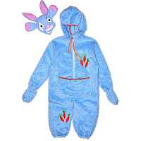 Товари для свята|Детские карнавальные костюмы|Дитячі костюми звірів|Комбінезон Кролика блакитний 5-6 років