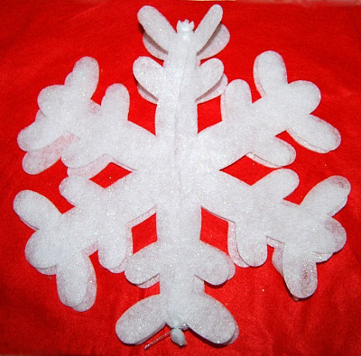 Декор сніжинка поролонова 35 см