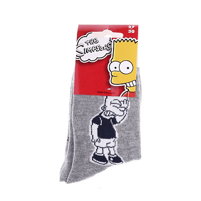 Шкарпетки дит Сімпсони Барт сірі (27-30)