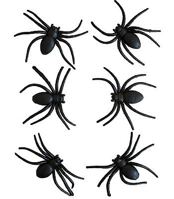 Набор пауков резиновые 6 шт