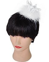 Обруч корона с пухом (белая) Обруч корона с пухом (белая)