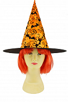 Свята |Halloween|Шляпи на Хелловін|Ковпак Кажан (помаранчевий)