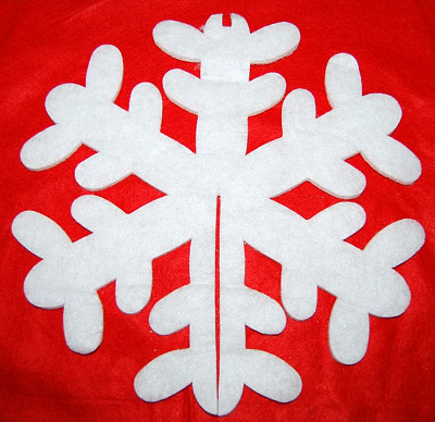 Декор снежинка поролоновая 35 см