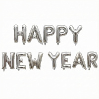 Надпись фольга Happy New Year (серебро)