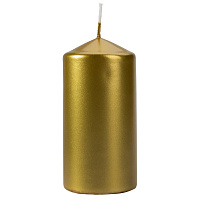 Свята |Сервировка новогоднего стола|Свічки|Свічка Біспол Золота 8 см