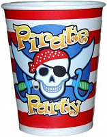 Тематические вечеринки|Пиратская вечеринка|Стаканы праздничные Pirate Party 6 шт